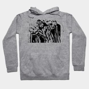 black and white Randy Macho Hoodie